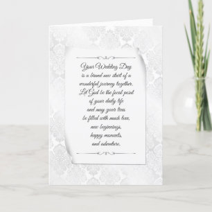 Carte Satin Damask Mariage religieux