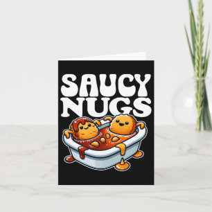 Carte Sauce Bbq Saucy Nugs Cartoon Food Drôle Sauce Chic