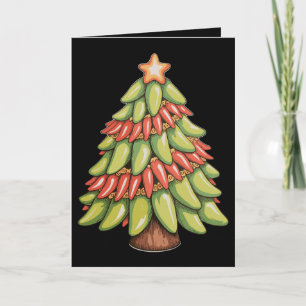 Carte Sauce piquante au piment de Noël arbre de Noël Xma