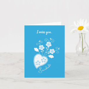 Carte Saudade signifie tu me manques, cœur portugais