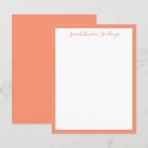 Carte Saumon douce rouge orange classique