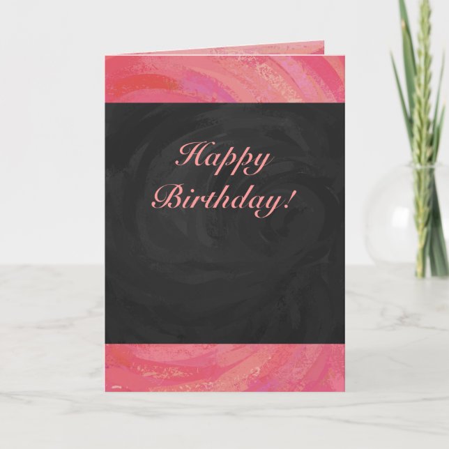 Carte Saumon Swirl et Black Party (Devant)