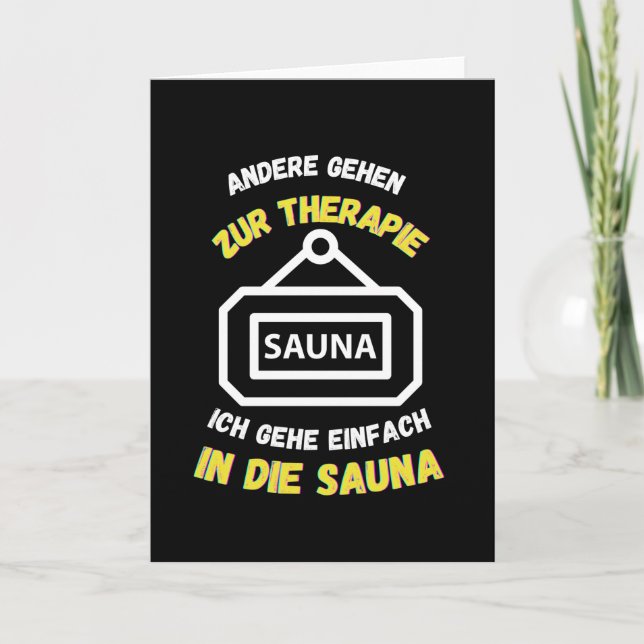 Carte Sauna D'autres vont en thérapie Saunas (Devant)