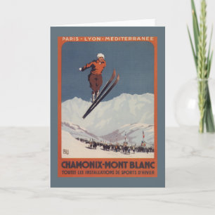Carte Saut à skis - affiche olympique de promo de PLM