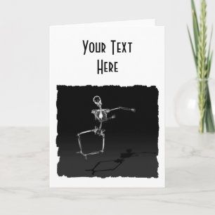 CARTE SAUT SQUELETTIQUE B&W DE JOIE DE RAYON X