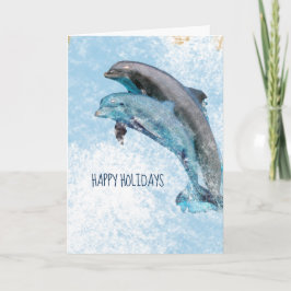 Carte Sauter les dauphins peindre des vacances heureuses