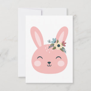 Carte Sautez au printemps avec notre Easter Bunny Girl D