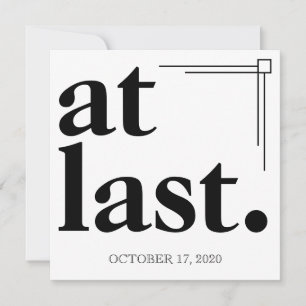 Carte Sauver la date - "At Last"