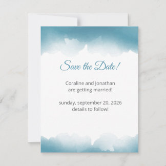 Carte Sauver la Date Ciel Bleu
