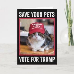 Carte Sauvez Vos Animaux Votez Trump Élection Américaine