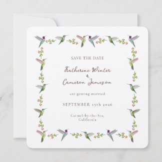 Carte Save the Date Hummingbird Card