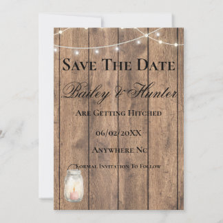Carte "Save the Date" pour un mariage champêtre ad