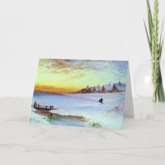 Carte Savrason - Paysage hivernal (dégel) (Devant)