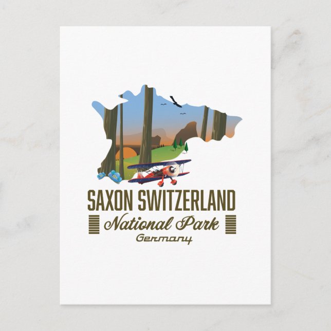 Carte Saxon Suisse Parc national Allemagne (Devant)