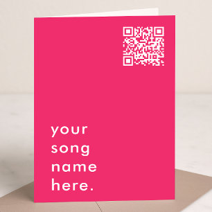 Carte Say it with Music   Pink QR Code Streamable Song