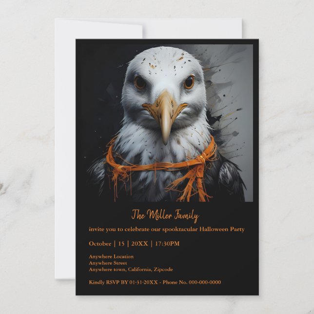 Carte Scandale effrayante Halloween Animaux déguisés (Devant)