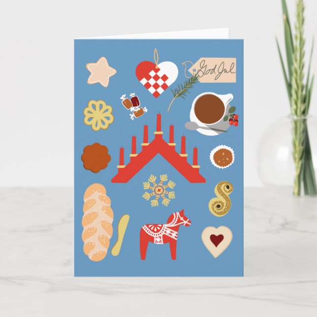 Carte Scandinavie/Suédoise Jul Conception de pâtisseries (Devant)