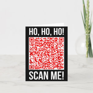 Carte Scannez-moi ! Qr Scannez-moi Blague Drôle Santa Jo