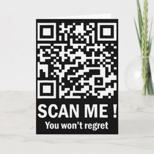 Carte Scannez-moi, vous ne le regretterez pas Drôle Qr T