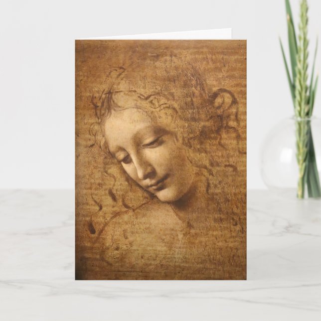 Carte Scapigliata de Léonard de Vinci, Chef d'une femme (Devant)