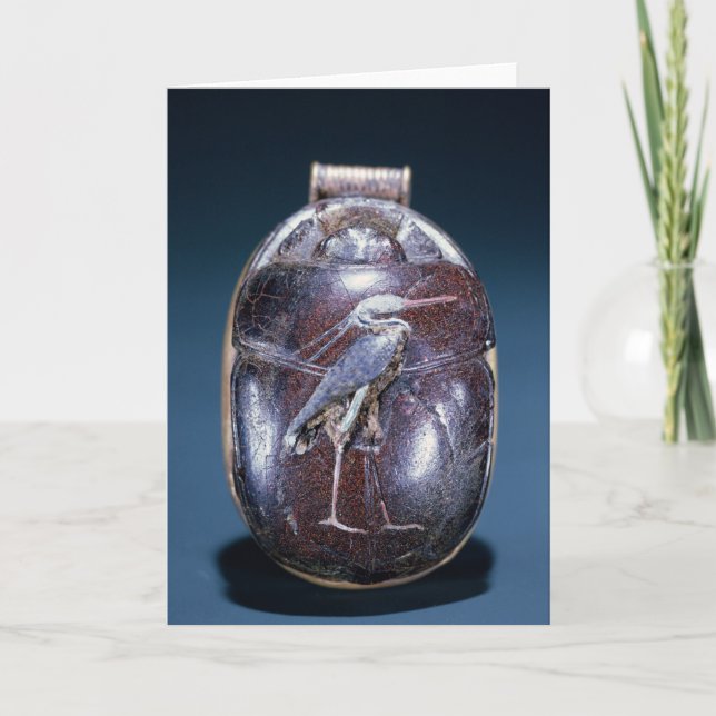 Carte Scarabée avec le héron, de la tombe de Tutankhamun (Devant)