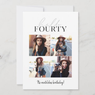 Carte Scénario moderne & géométrique Multiphoto 40e anni