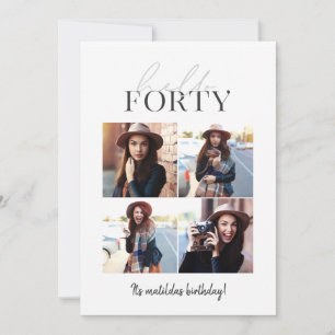 Carte Scénario moderne & géométrique Multiphoto 40e anni