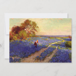 Carte Scène Bluebonnet avec fille