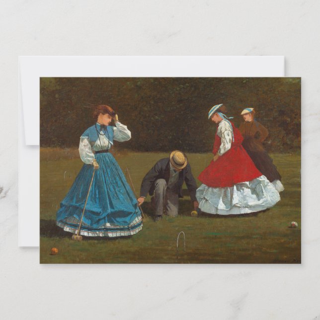 Carte Scène de croquet | Winslow Homer (Devant)