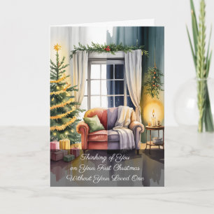 Carte Scène de Noël sincère avec contraste hivernal