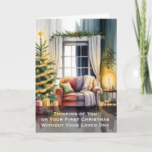 Carte Scène de Noël sincère avec contraste hivernal