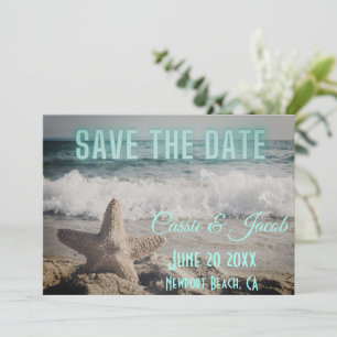 Carte Scène de plage moderne Save the Date 