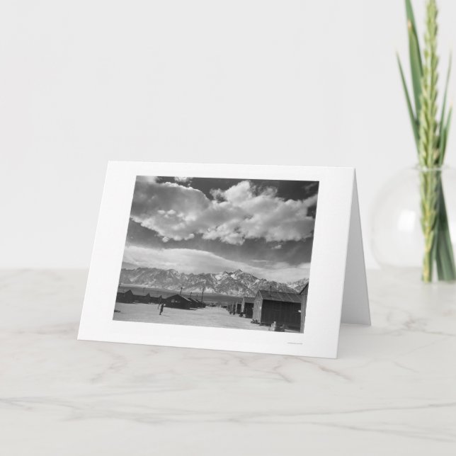 Carte Scène de rue de Manzanar, nuages 1943 (Devant)