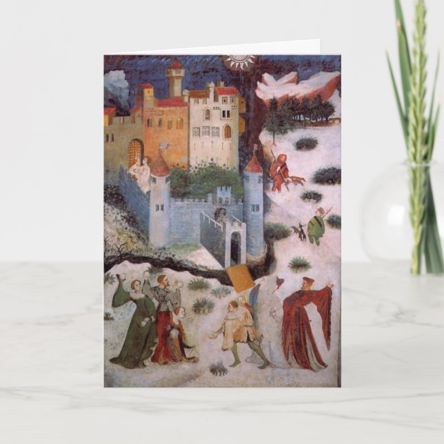 Carte Scène de village médiéval (Devant)