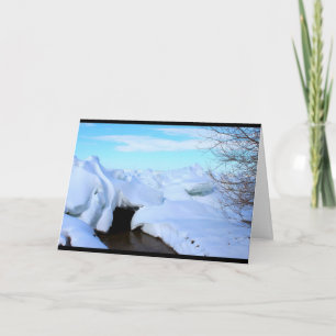 Carte Scène d'hiver de Winnebago de lac pensant à vous