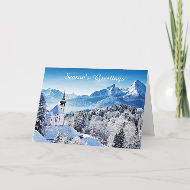 Carte Scène hivernale personnalisée  (Devant)