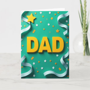 Carte Scène Teal de Papa Ensoleillé