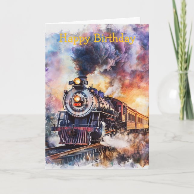 Carte Scenic Landscape with Train (Devant)