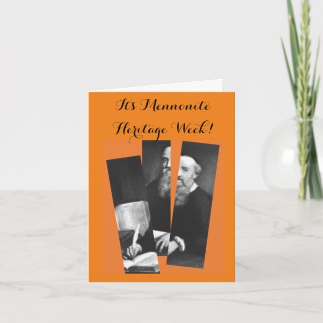 Carte Schism Mennonite Heritage Week (Devant)