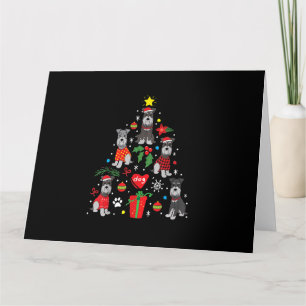 Carte Schnauzer Arbre de Noël Ornement Drôle chien anima
