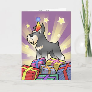 Carte Schnauzer d'anniversaire