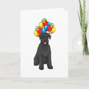 Carte Schnauzer géant avec des ballons