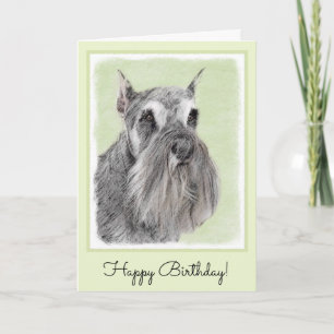 Carte Schnauzer (Giant, Standard) Peinture - Chien Art