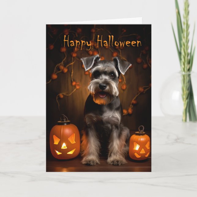 Carte Schnauzer Halloween (Devant)
