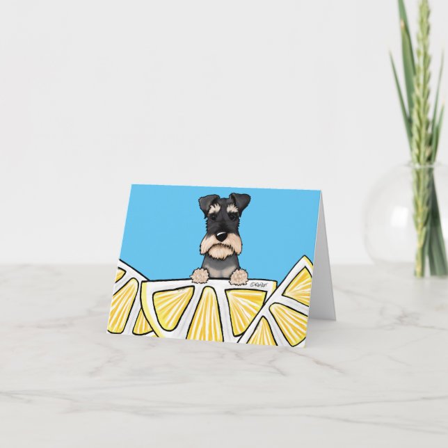 Carte Schnauzer KiniArt Life Lemons (Devant)