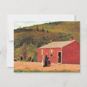 Carte School Time, peinture populaire de Winslow Homer, 