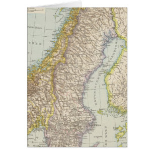 Carte Schweden, Norvège - Suède et Norvège