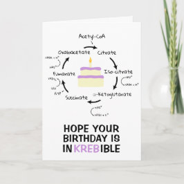 Carte Science Anniversaire Kreb's Cycle Biology Cake Ens