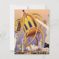 Science-fiction vintage Guerre d'invasion Alien Pi