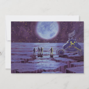 Carte Science-fiction vintage Rover terrestre Aliens sur